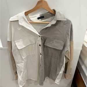 Two-Tone Button Down Shirt